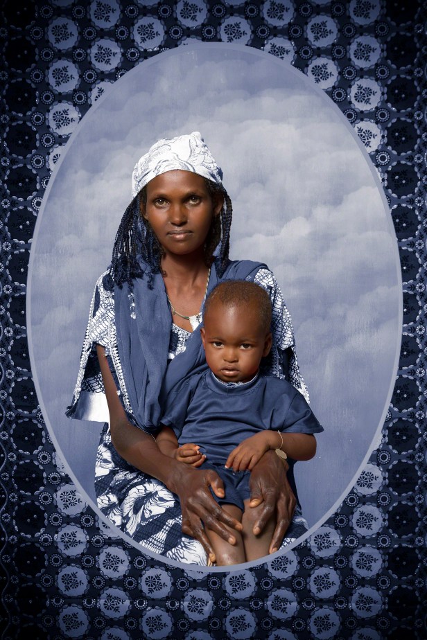 A photograph of a mother named Hawa and her infant son, Ibrahima.