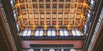 Image of the ceiling at the The Julia Ideson Building in Downtown Houston, Texas